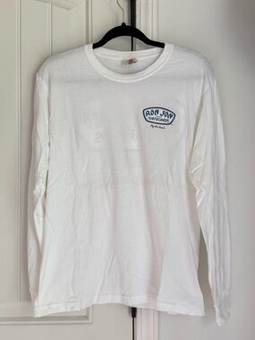 Comfort Colors White Long-Sleeve Tee with Small Chest Logo
